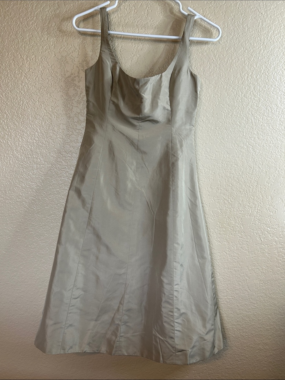 J. Crew Champagne Satin A-Line Dress size PO